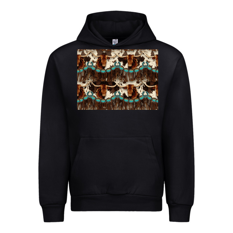 Longhorn Cow Pattern Urban Hoodie by CowhideDigitalArt | Teevron