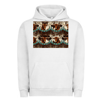 Pigment Lunar Rock Longhorn Cow Pattern Urban Hoodie - CowhideDigitalArt