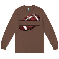 Chestnut football name frame Long Sleeve Tee - BarkalooDesign