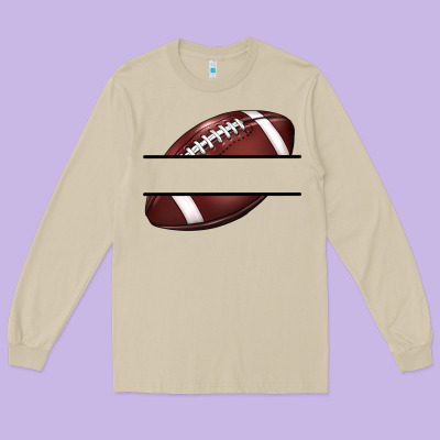 Football Name Frame Long Sleeve Tee Designed By Barkaloodesign