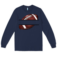 Navy football name frame Long Sleeve Tee - BarkalooDesign