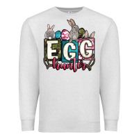 Oatmeal Heather Easter egg hunter Premium Sweatshirt - OliviaCreatesArt