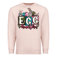 Pale Pink Easter egg hunter Premium Sweatshirt - OliviaCreatesArt