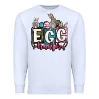 White Easter egg hunter Premium Sweatshirt - OliviaCreatesArt