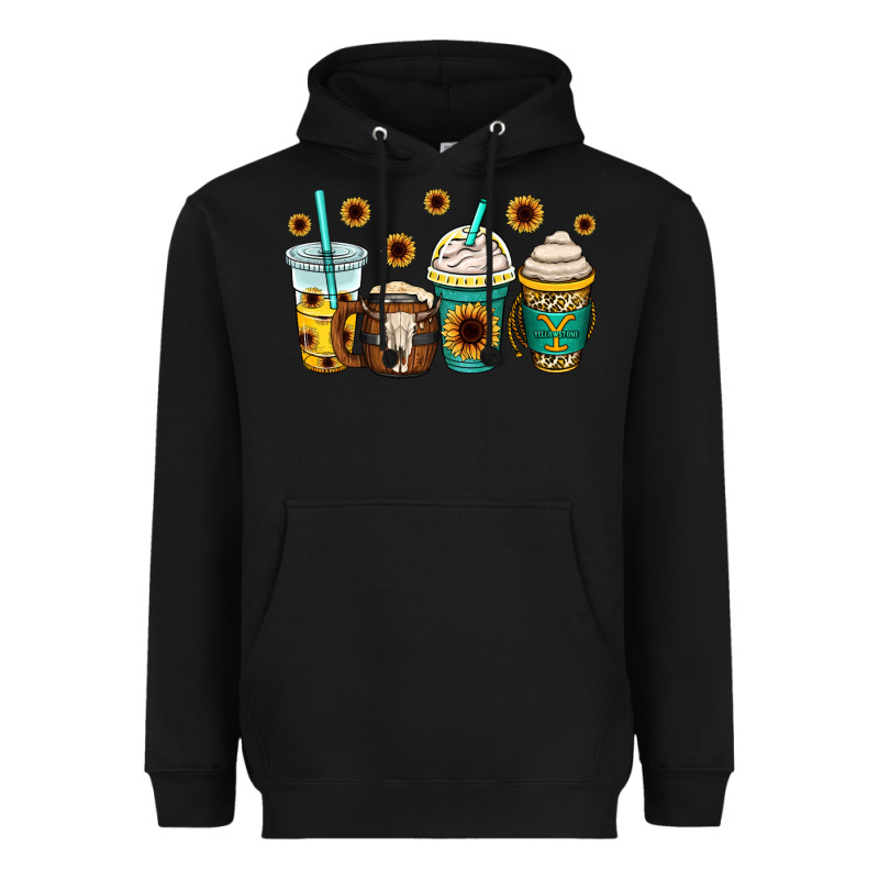 Yellowstone Coffee Cups Heavyweight Hoodie by OliviaCreatesArt | Teevron