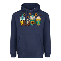 Navy yellowstone coffee cups Heavyweight Hoodie - OliviaCreatesArt