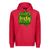Cardinal lucky lucky lucky clover St. Patrick's Premium Hoodie - HowdyJamesFarm