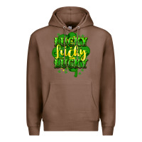 Chestnut lucky lucky lucky clover St. Patrick's Premium Hoodie - HowdyJamesFarm