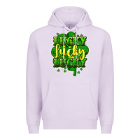 Lilac lucky lucky lucky clover St. Patrick's Premium Hoodie - HowdyJamesFarm