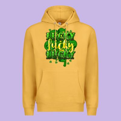 Lucky Lucky Lucky Clover St. Patrick's Premium Hoodie Designed By Howdyjamesfarm