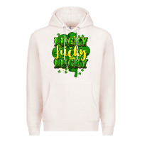 Pale Pink lucky lucky lucky clover St. Patrick's Premium Hoodie - HowdyJamesFarm