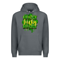 Rock lucky lucky lucky clover St. Patrick's Premium Hoodie - HowdyJamesFarm