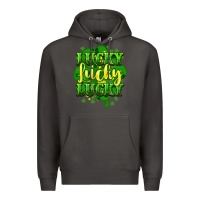Smoke lucky lucky lucky clover St. Patrick's Premium Hoodie - HowdyJamesFarm