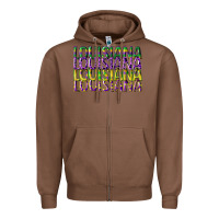 Chestnut louisiana mardi gras Zipper Hoodie - CowGirlArtShop