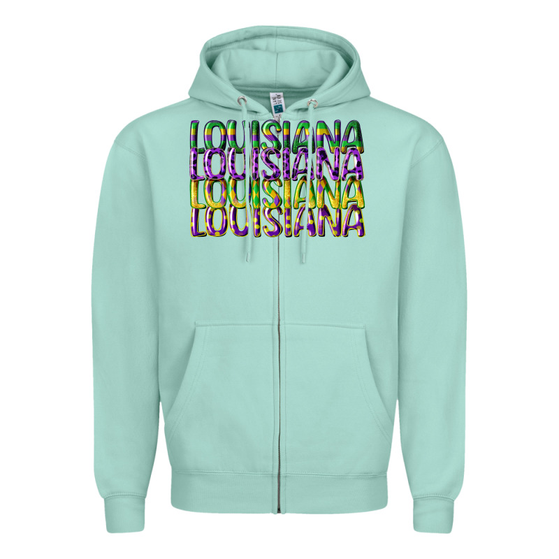 Louisiana Mardi Gras Zipper Hoodie by CowGirlArtShop | Teevron