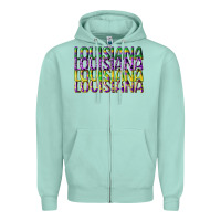 Seafoam louisiana mardi gras Zipper Hoodie - CowGirlArtShop