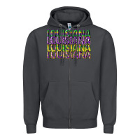 Smoke louisiana mardi gras Zipper Hoodie - CowGirlArtShop