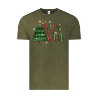Vintage Olive Merry And Bright Vintage Tee - MaliasSmallBusiness