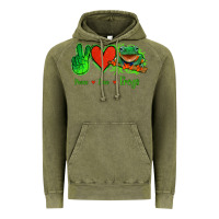 Vintage Olive Peace Love Frogs Vintage Hoodie - Jasminsmagicworld