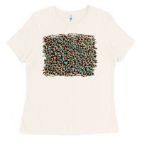 Bone leopard with turquoise glitter Ladies Tee - Artiststas