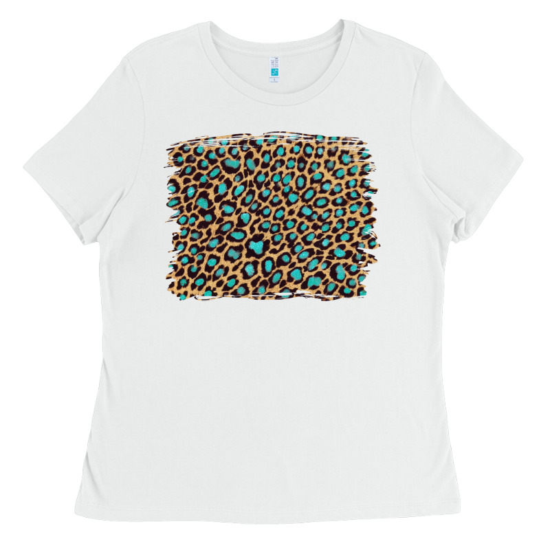 Leopard With Turquoise Glitter Ladies Tee by Artiststas | Teevron