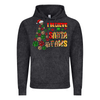 Vintage Black i believe in santa paws Vintage Hoodie - MaliasSmallBusiness