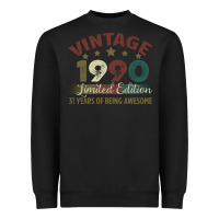 Black Vintage 1990 Limited Edition 31 Years Of Being Awesome Heavyweight Sweatshirt - Bettercallsaul