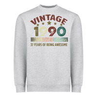 Heather Grey Vintage 1990 Limited Edition 31 Years Of Being Awesome Heavyweight Sweatshirt - Bettercallsaul