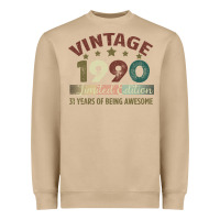 Mushroom Vintage 1990 Limited Edition 31 Years Of Being Awesome Heavyweight Sweatshirt - Bettercallsaul