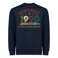 Navy Vintage 1990 Limited Edition 31 Years Of Being Awesome Heavyweight Sweatshirt - Bettercallsaul