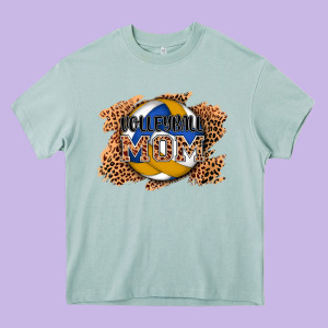Volleyball Mom Heavy Core Tee Designed By Adodesignshop