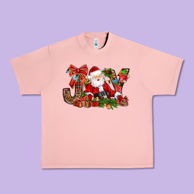Joy Christmas With Santa Bbs Urban Heavy Tee Designed By Bundleandbundleshop