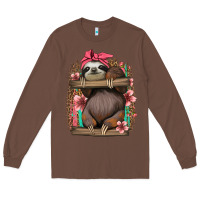 Chestnut cute floral baby sloth Long Sleeve Tee - Jasminsmagicworld