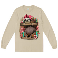 Mushroom cute floral baby sloth Long Sleeve Tee - Jasminsmagicworld