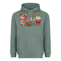 Sage watermelon summer coffee cups Heavyweight Hoodie - OliviaCreatesArt