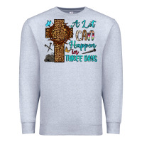 Heather Grey Easter Day A lot can happen in three days Premium Sweatshirt - OliviaCreatesArt