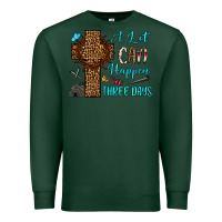 Sports Green Easter Day A lot can happen in three days Premium Sweatshirt - OliviaCreatesArt
