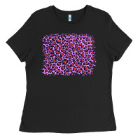 Black lilac leopard with red glitter Ladies Tee - Artiststas
