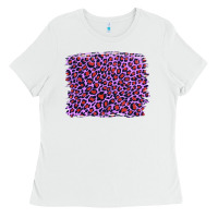 White lilac leopard with red glitter Ladies Tee - Artiststas