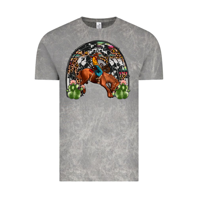Rodeo Cowboy Rainbow Vintage Tee by JahusDesignShop | Teevron