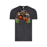 Vintage Black rodeo cowboy rainbow Vintage Tee - JahusDesignShop
