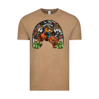 Vintage Coffee rodeo cowboy rainbow Vintage Tee - JahusDesignShop