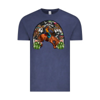 Vintage Denim rodeo cowboy rainbow Vintage Tee - JahusDesignShop