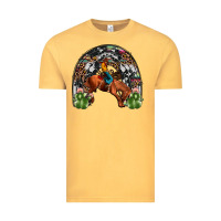 Vintage Mustard rodeo cowboy rainbow Vintage Tee - JahusDesignShop