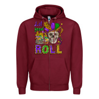 Burgundy let the good times roll Zipper Hoodie - CowGirlArtShop