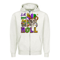 Oatmeal Heather let the good times roll Zipper Hoodie - CowGirlArtShop