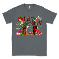 Charcoal Heather im the naughty elf Classic Tee - MaliasSmallBusiness