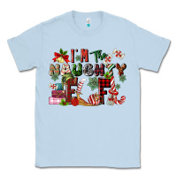 Dusty Blue im the naughty elf Classic Tee - MaliasSmallBusiness