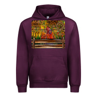 Mauve Wine Farm Life Rooster Urban Hoodie - CowhideDigitalArt