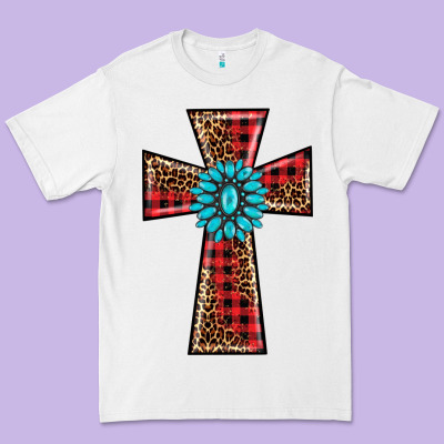 Christmas Cross Premium Tee Designed By Barkaloodesign